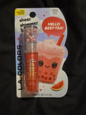 L.A. COLORS Sheer Shimmer Lip Gloss - Sugar & Sweet
